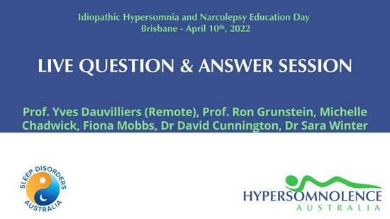 Idiopathic Hypersomnia & Narcolepsy Education Day - Question & Answer Session